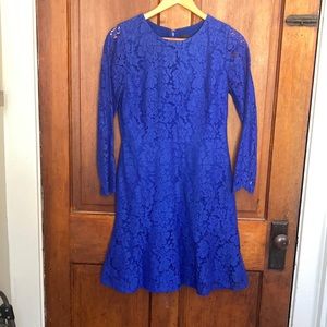 J crew blue lace dress 6